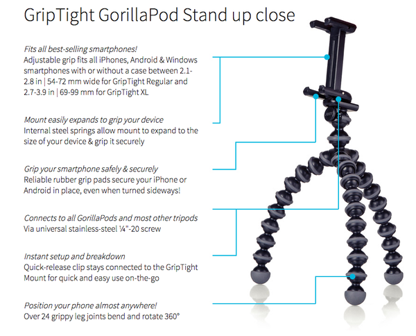 Mini-trépied Joby GorillaPod Mobile Mini Mini-trépied Joby GorillaPod Mobile Mini